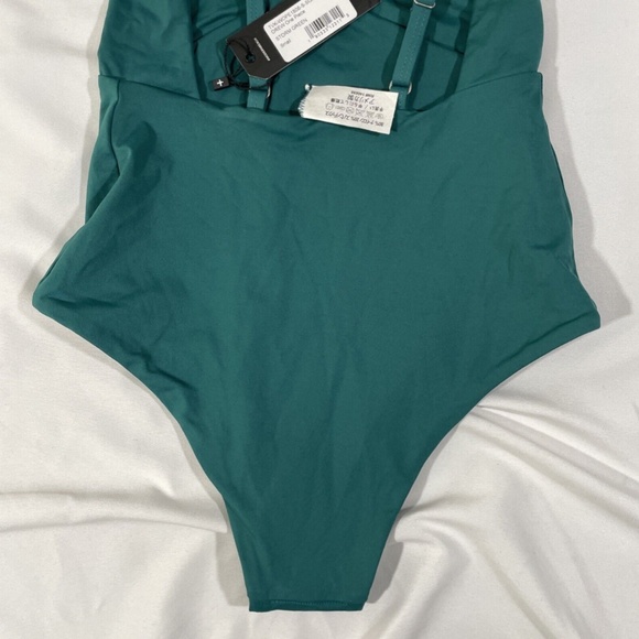 NWT Tavik‎ [ Small ] Drew Plunging One Piece Swimsuit in Storm Green - Picture 11 of 13